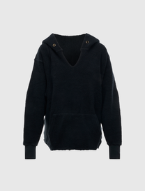 HEAVY WEIGHT RAW CROPPED HOODIE