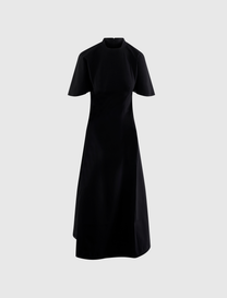TECHNICAL TAILORED LONG BALLOON DRESS