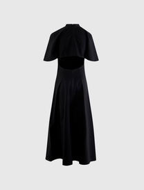 TECHNICAL TAILORED LONG BALLOON DRESS