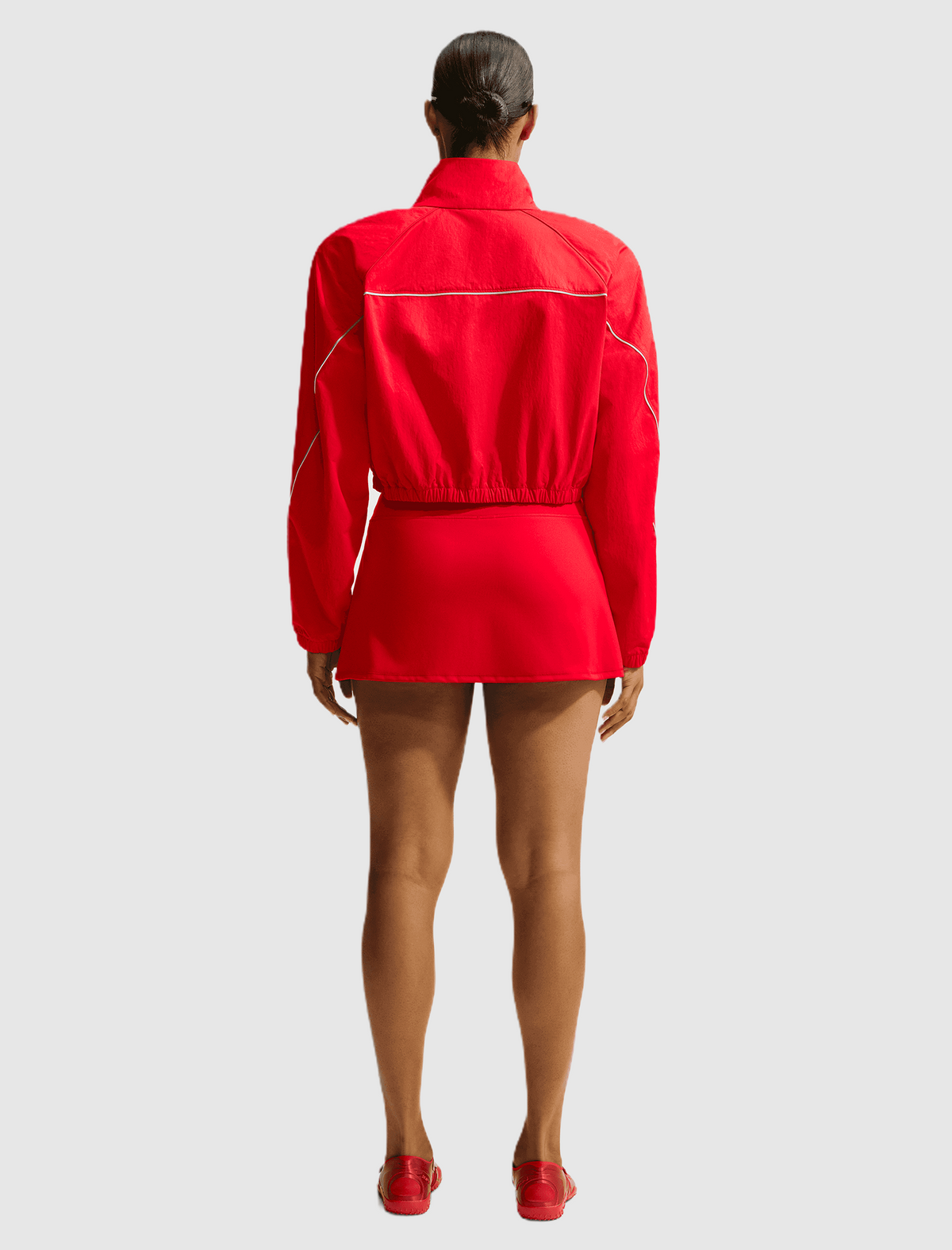 CRUNCHY NYLON CROPPED JACKET
