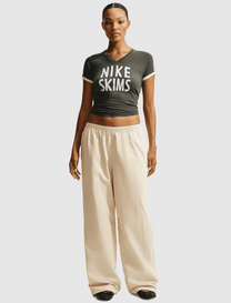 CRUNCHY NYLON WIDE-LEG PANTS
