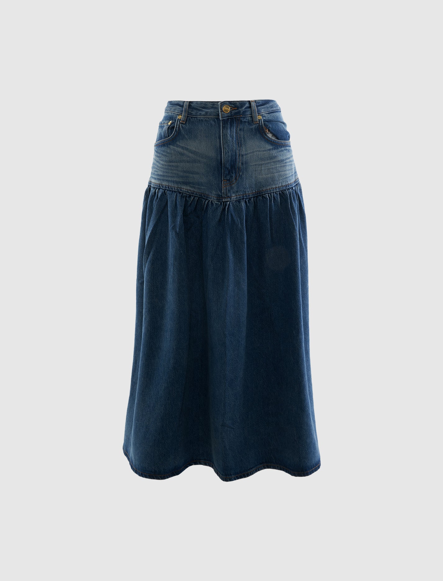 XRIGID DENIM LONG SKIRT