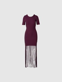WOMEN'S KNIT FRINGE DRESS