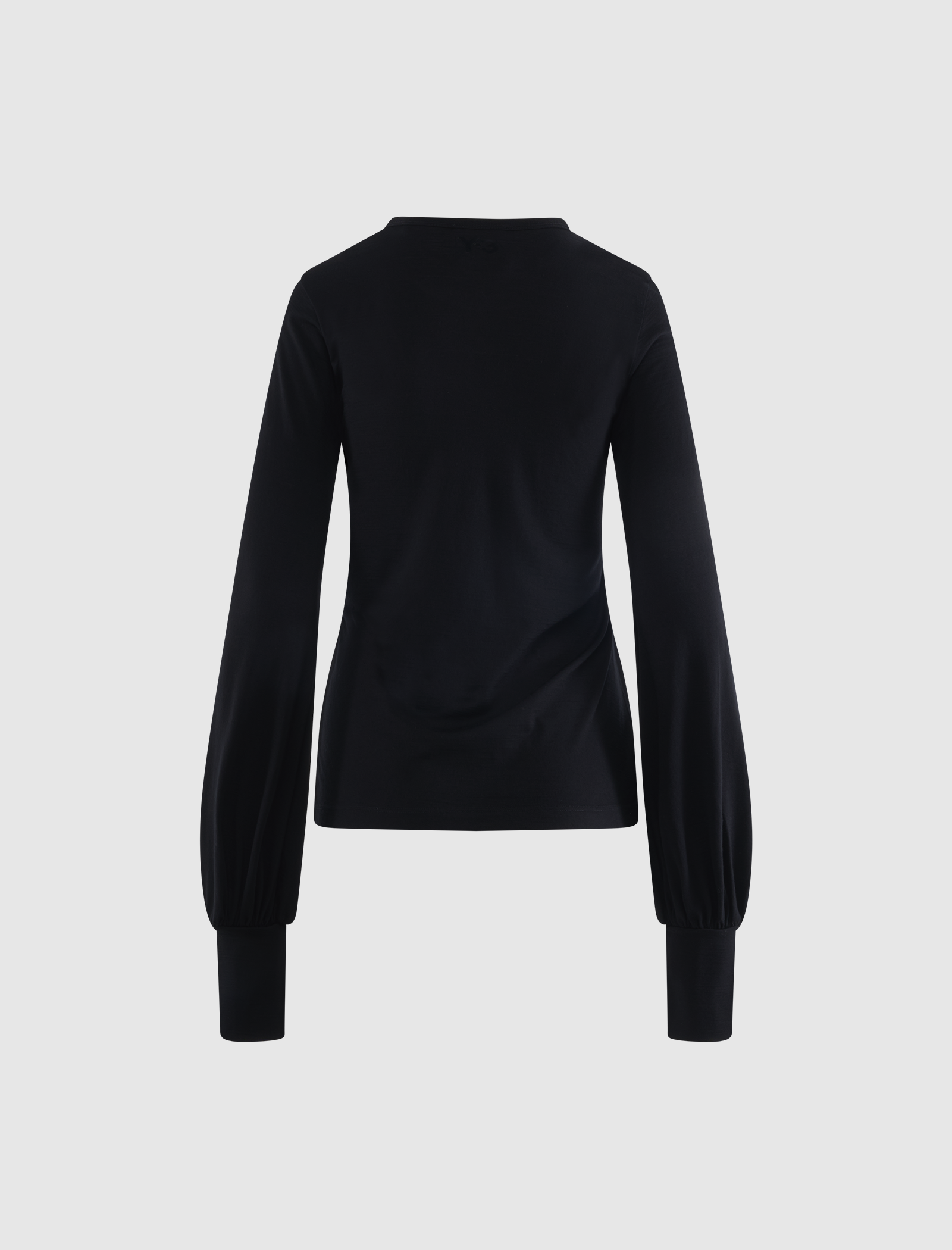 WOOL CINCH DRAPE LONG SLEEVE TEE