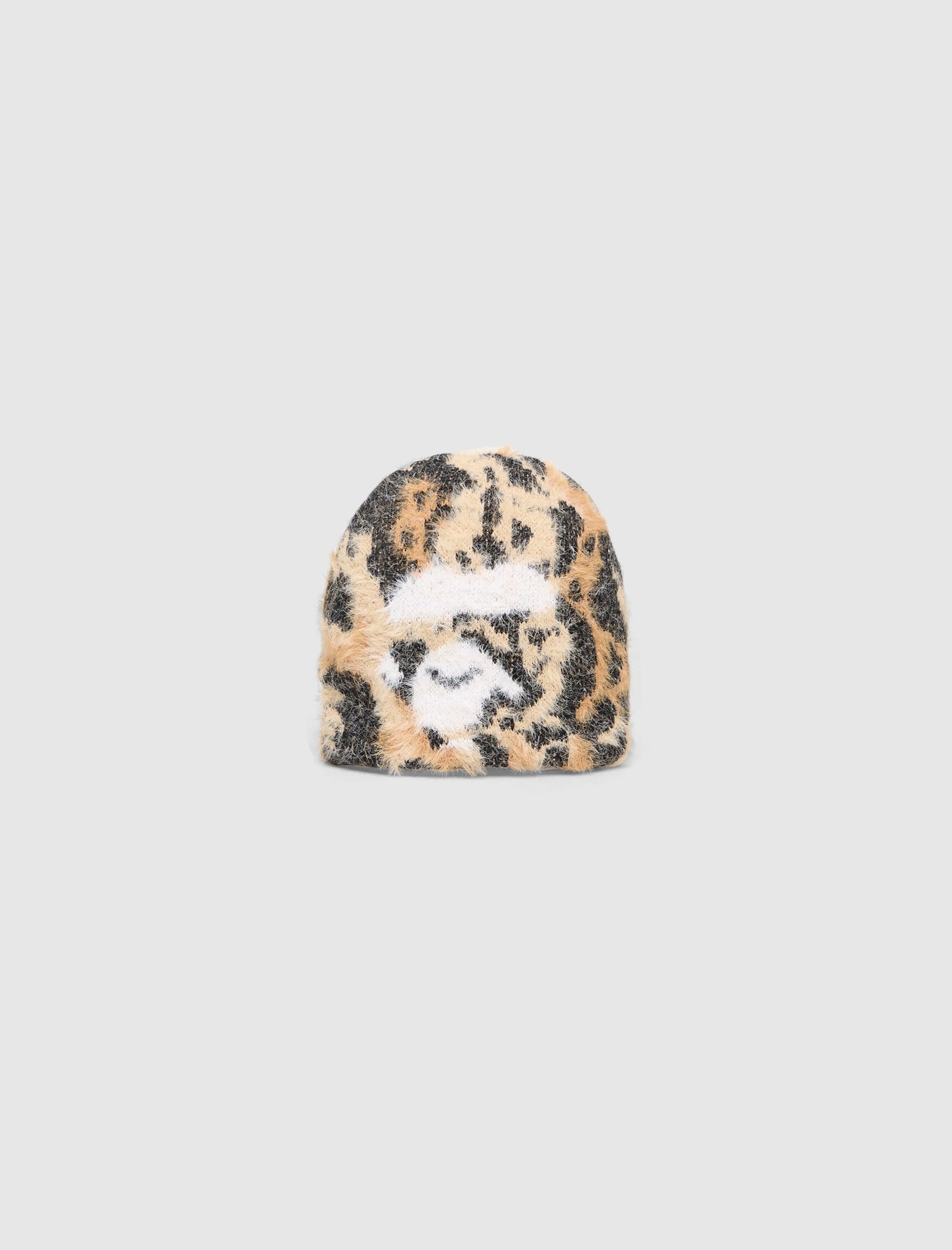 WILD LEOPARD PATTERN APE FACE KNIT CAP