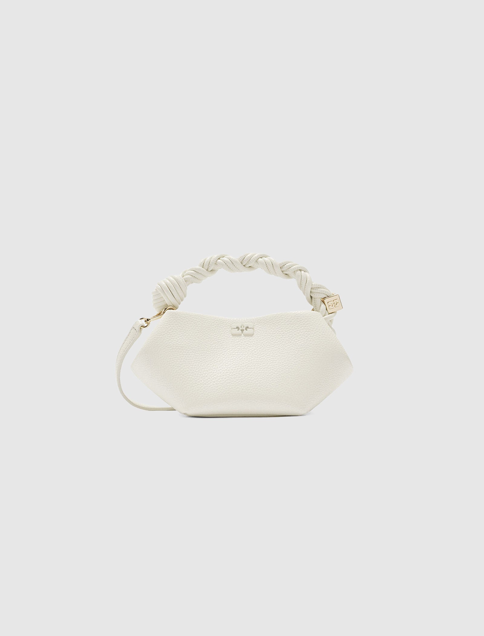 MINI BOU BAG IN GRAINED WHITE