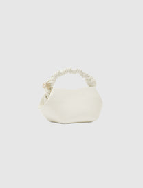MINI BOU BAG IN GRAINED WHITE
