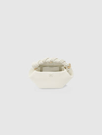 MINI BOU BAG IN GRAINED WHITE