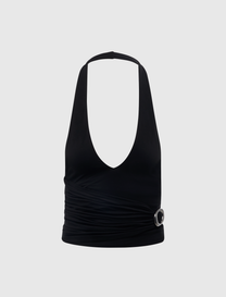 HALTER TOP WITH BUCKLE