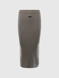 WOMEN'S RIB KNIT LONG SKIRT