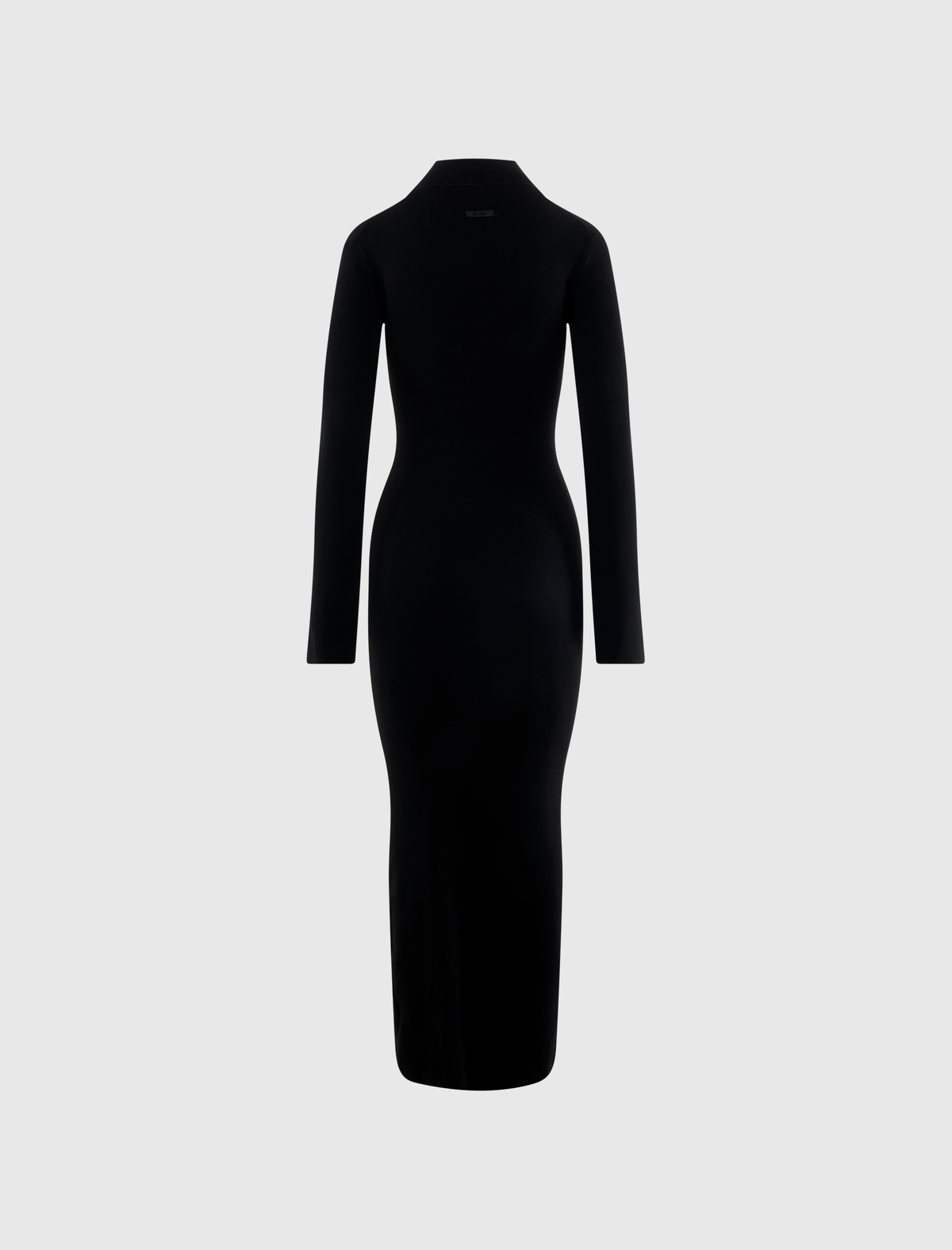 WOMEN'S RIB KNIT LONG SLEEVE DRESS