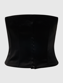 LACE TRIM SATIN CORSET
