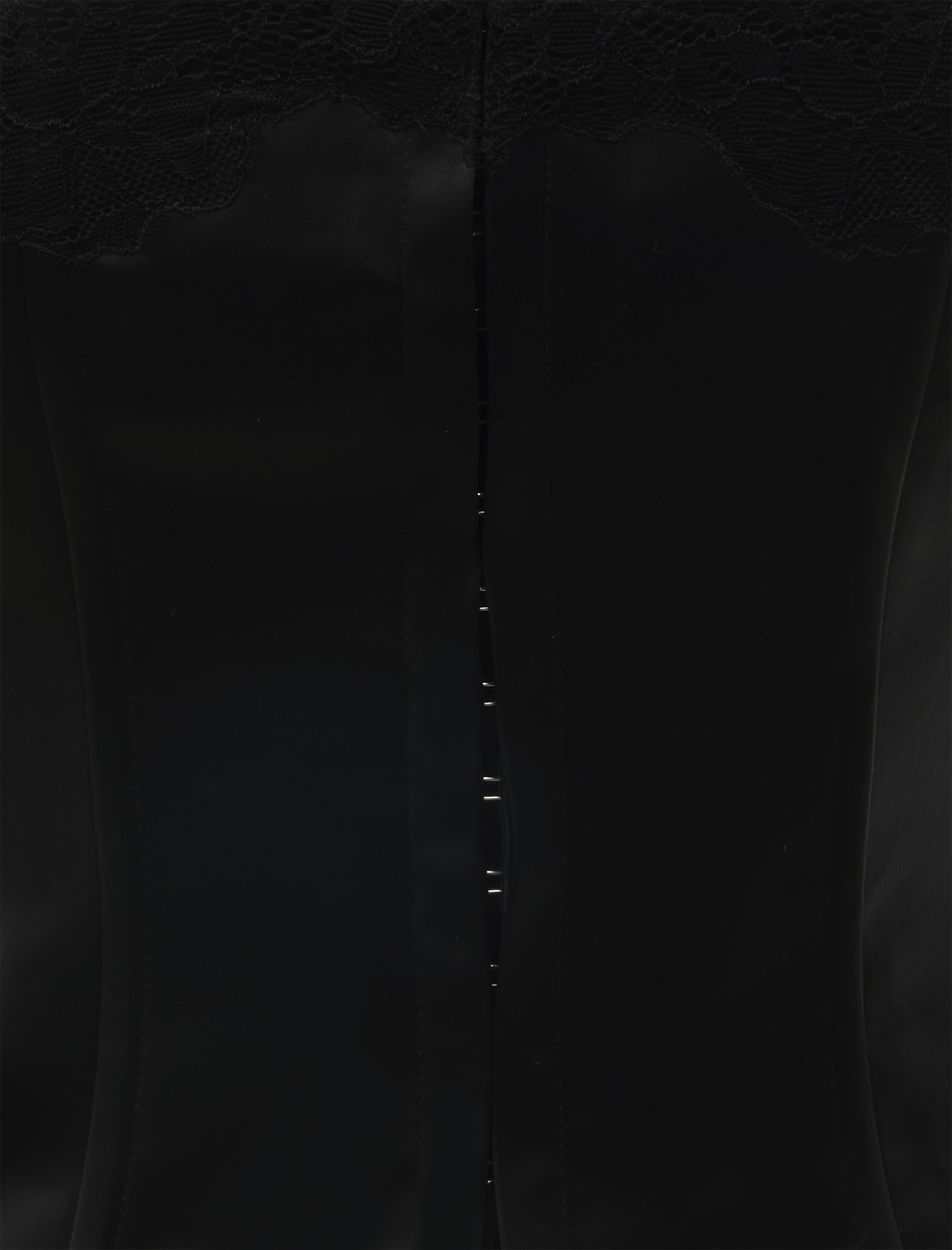 LACE TRIM SATIN CORSET