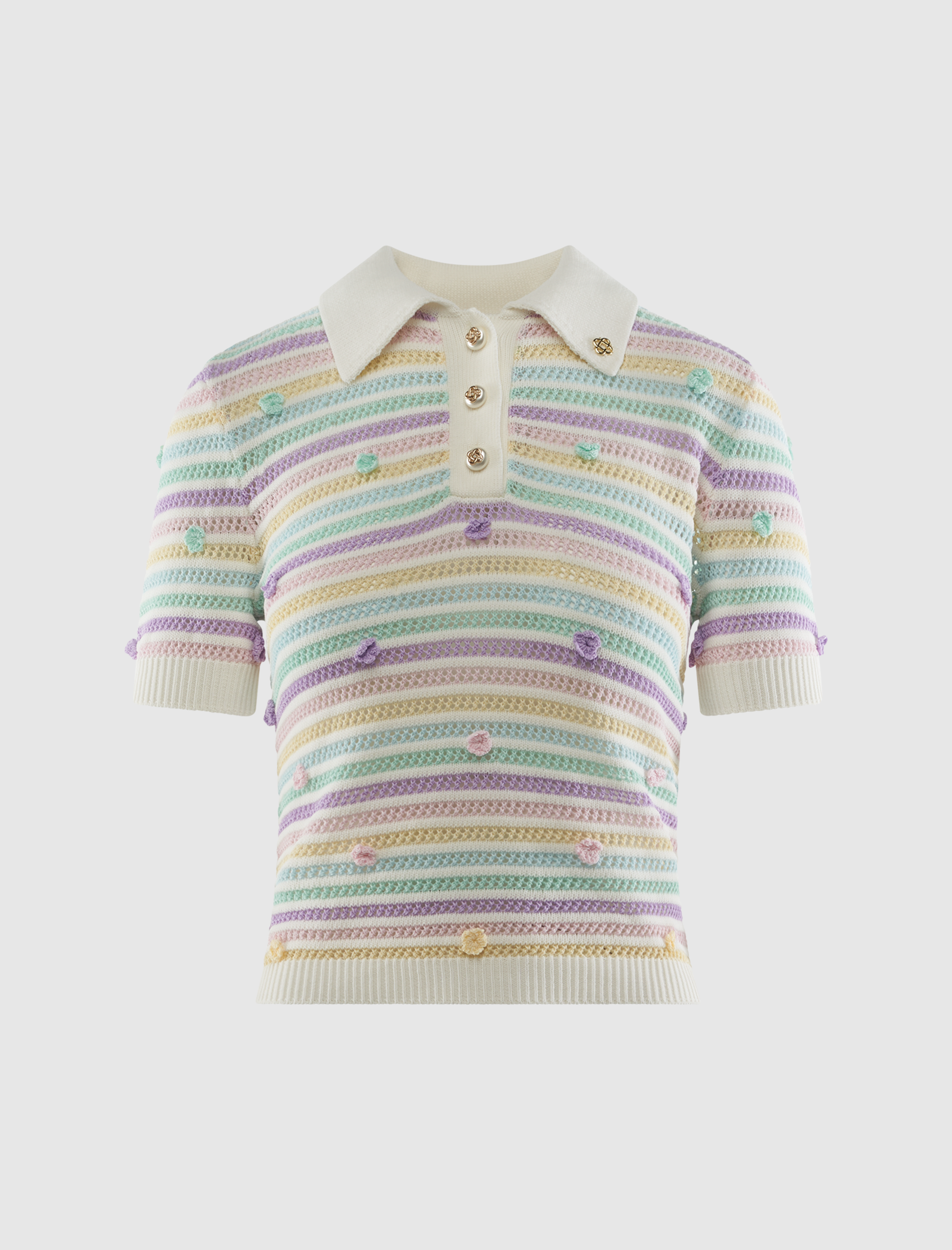 CROCHET POLO TOP