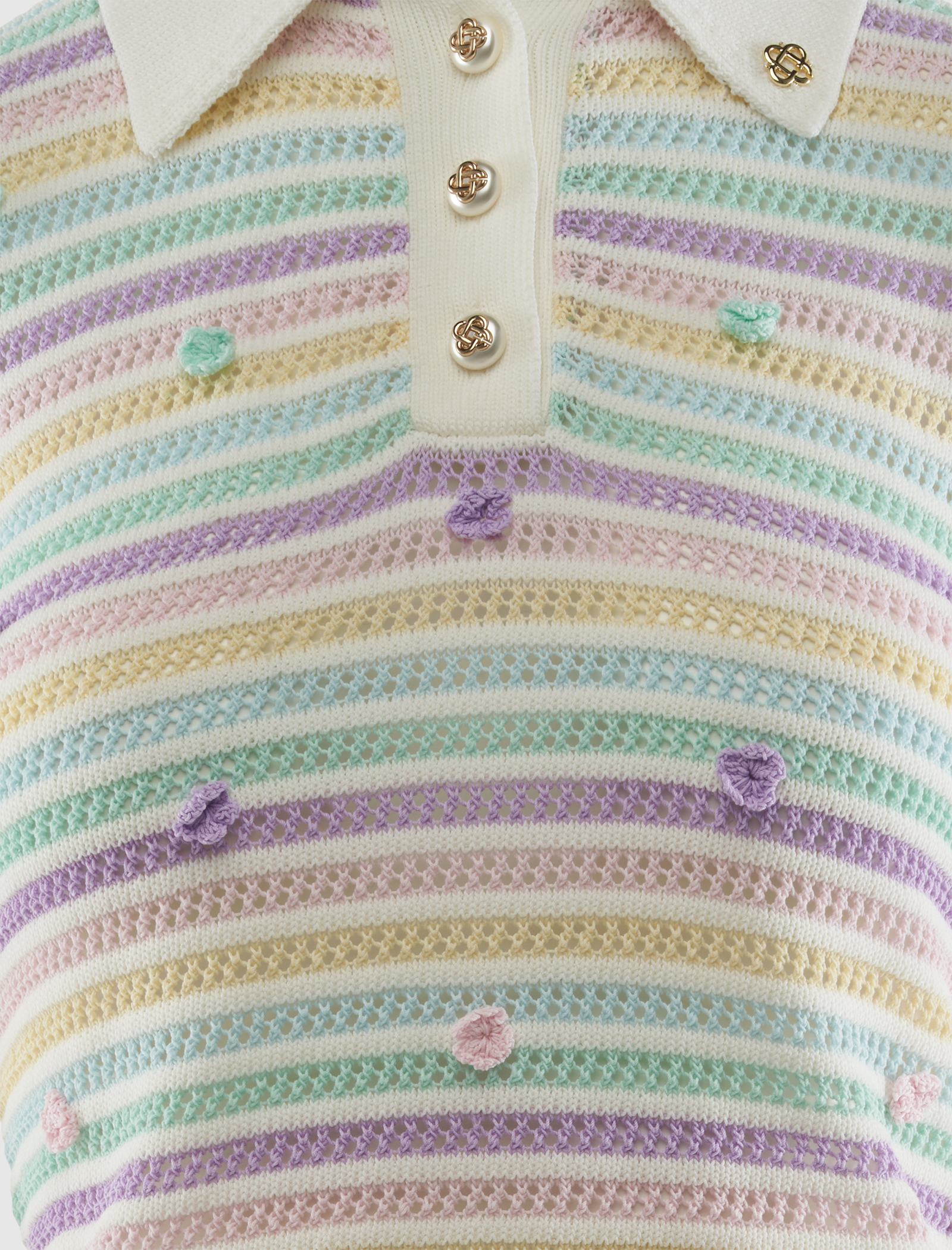 CROCHET POLO TOP