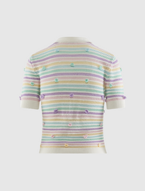 CROCHET POLO TOP