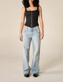 WOMEN'S LOW RISE BAGGY JEAN