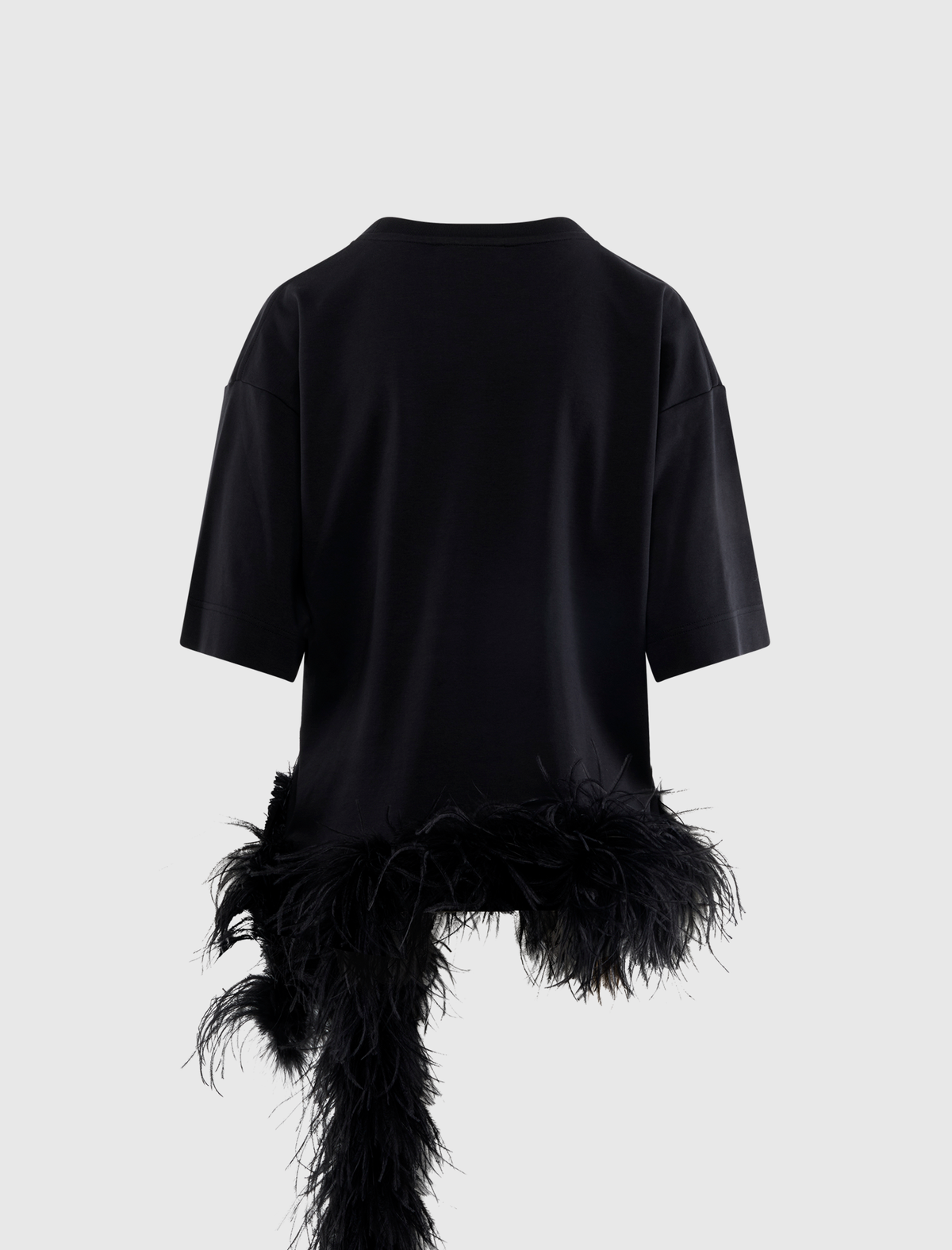 SMITH - SHORT SLEEVED TEE WITH FEATHERS DETAIL