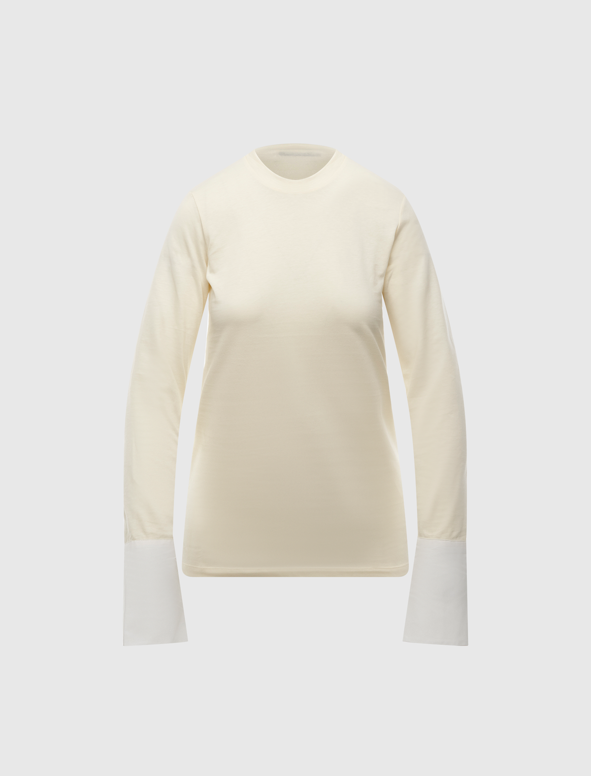 NORA - SHIRT CUFF LONG SLEEVE CREWNECK TOP