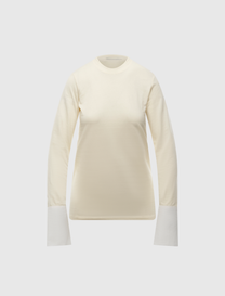 NORA - SHIRT CUFF LONG SLEEVE CREWNECK TOP