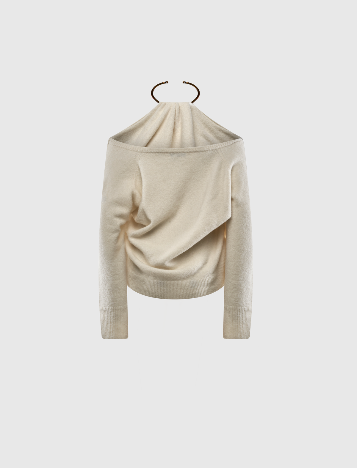 ERIN - KNIT NECKLACE OFF-SHOULDER TOP