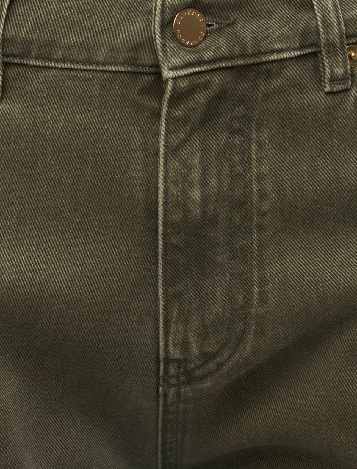 MARION - CUFF ADORNED PIGMENT PLATED STRAIGHT LEG FITTED DENIM