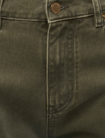 MARION - CUFF ADORNED PIGMENT PLATED STRAIGHT LEG FITTED DENIM
